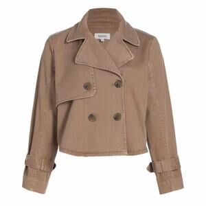 Splendid Portia Double Breasted Crop Jacket Neutral Brown Size Medium